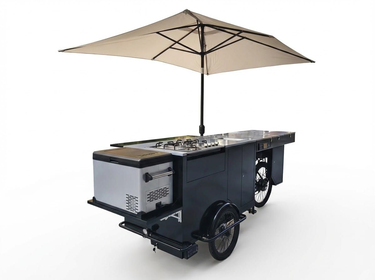 Das Kochvelo im Einsatz